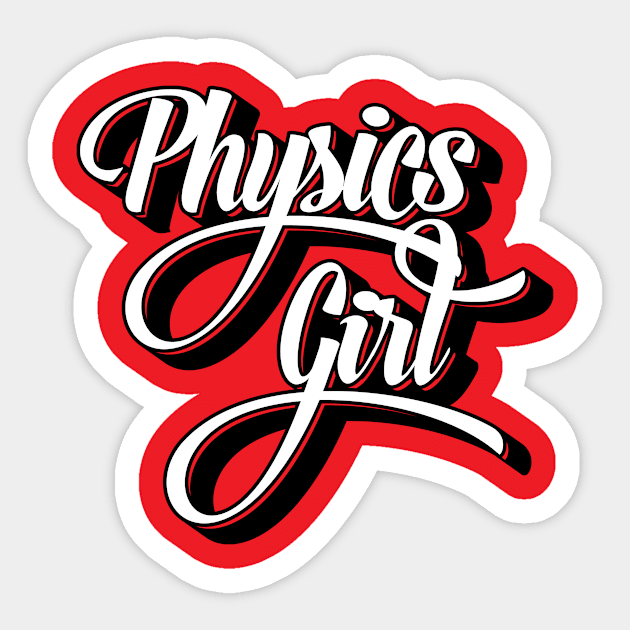 Physics Girl Sticker by JamesBennettBeta